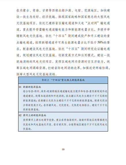 發(fā)改委、能源局等九部委聯(lián)合印發(fā)發(fā)布“十四五”可再生能源規(guī)劃！