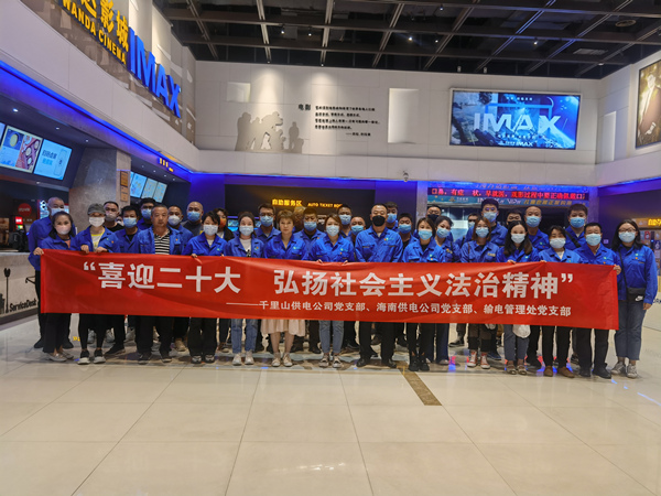 烏海供電公司多家黨支部聯(lián)合開展“喜迎二十大，弘揚(yáng)社會(huì)主義法治精神”主題觀影活動(dòng)
