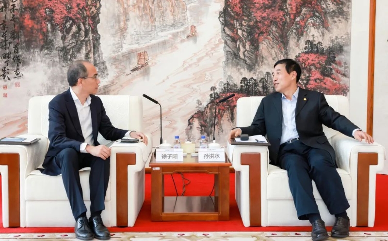 中國能建黨委副書記、總經(jīng)理孫洪水與中興通訊總裁徐子陽會談