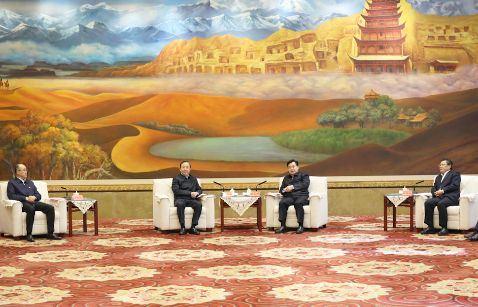 國家電網(wǎng)公司董事長、黨組書記辛保安與甘肅省委書記胡昌升、省長任振鶴會談