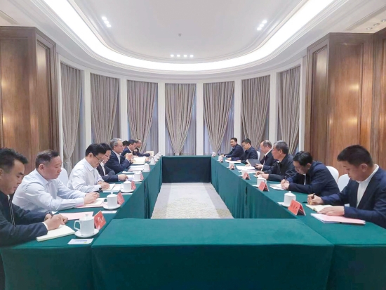 中國電建黨委副書記、總經(jīng)理王斌與黑龍江省常務(wù)副省長王一新舉行會(huì)談