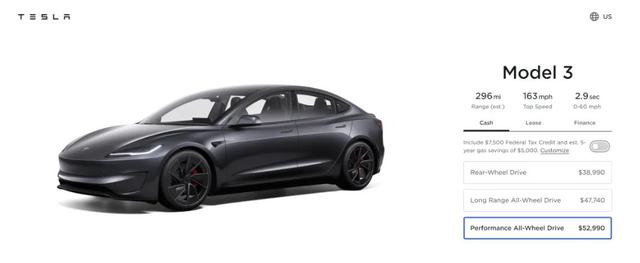 新款Model 3發(fā)布，約38萬(wàn)元!特斯拉最新“成績(jī)單”公布!