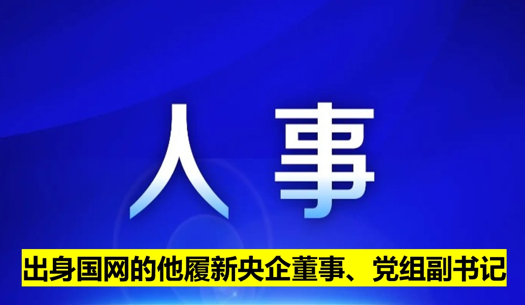 出身國網的他履新央企董事、黨組副書記